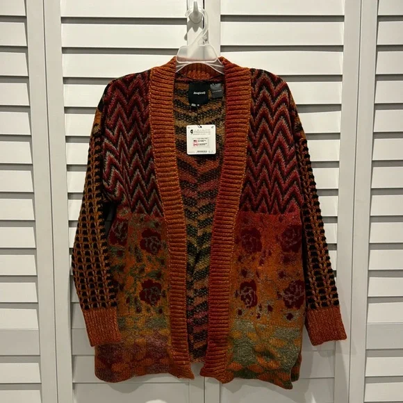 Desigual NWT Arezzo Heavy Gauge Jacket in a Acrylic/Polyester blend with pockets - Picture 3 of 10